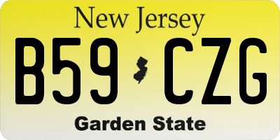NJ license plate B59CZG