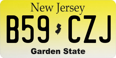 NJ license plate B59CZJ