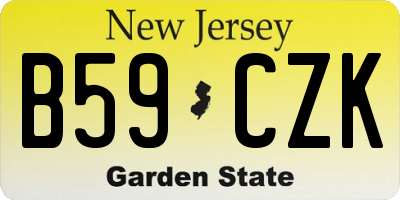 NJ license plate B59CZK