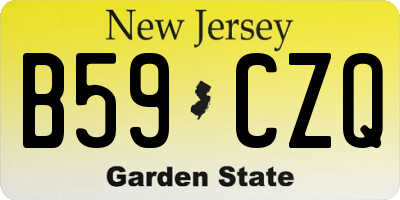 NJ license plate B59CZQ