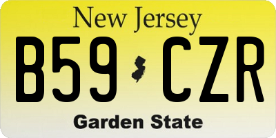 NJ license plate B59CZR