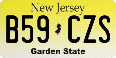 NJ license plate B59CZS