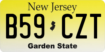 NJ license plate B59CZT
