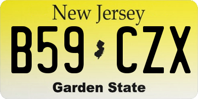 NJ license plate B59CZX