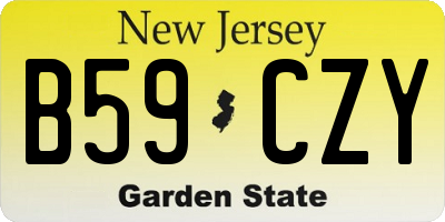 NJ license plate B59CZY