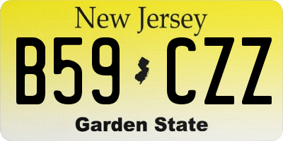 NJ license plate B59CZZ