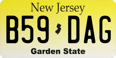 NJ license plate B59DAG
