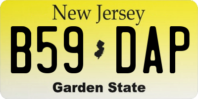 NJ license plate B59DAP