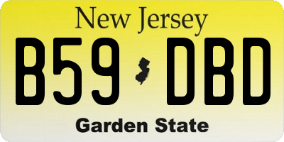 NJ license plate B59DBD