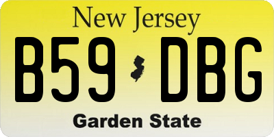 NJ license plate B59DBG