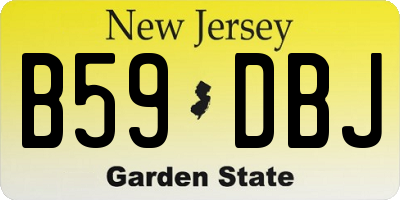 NJ license plate B59DBJ
