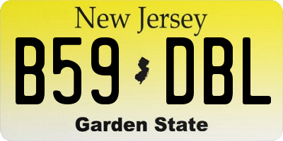 NJ license plate B59DBL