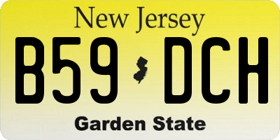 NJ license plate B59DCH
