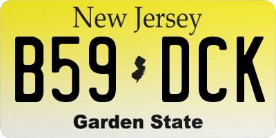 NJ license plate B59DCK