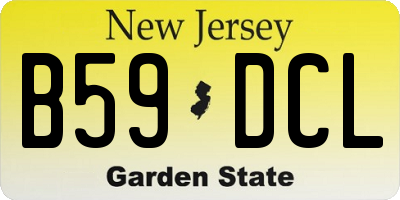 NJ license plate B59DCL