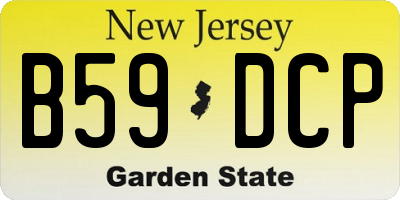 NJ license plate B59DCP