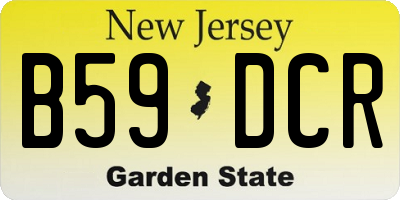 NJ license plate B59DCR