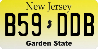 NJ license plate B59DDB
