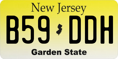 NJ license plate B59DDH