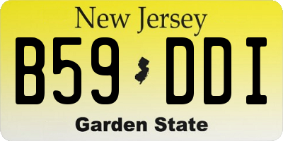 NJ license plate B59DDI