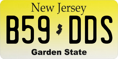 NJ license plate B59DDS