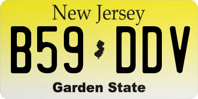 NJ license plate B59DDV