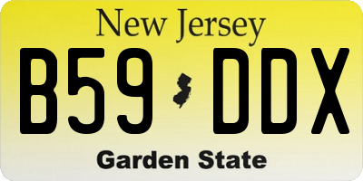 NJ license plate B59DDX