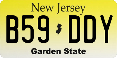 NJ license plate B59DDY