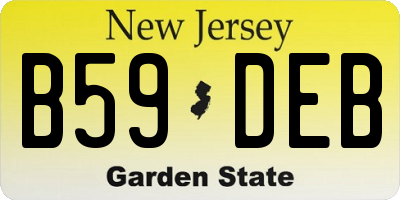 NJ license plate B59DEB