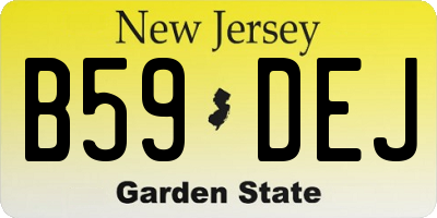 NJ license plate B59DEJ