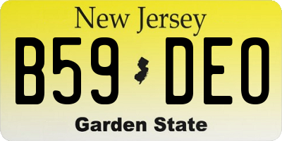 NJ license plate B59DEO