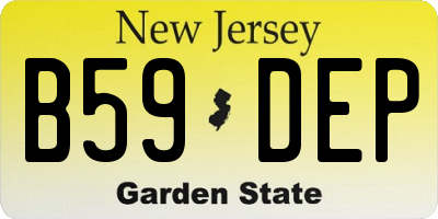 NJ license plate B59DEP