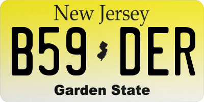NJ license plate B59DER