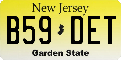 NJ license plate B59DET