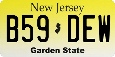 NJ license plate B59DEW