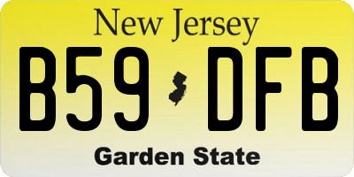 NJ license plate B59DFB
