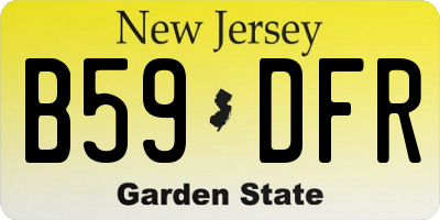NJ license plate B59DFR