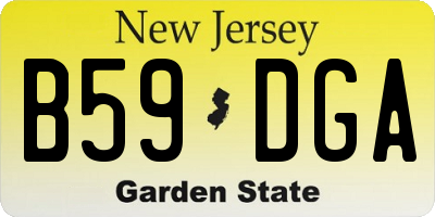 NJ license plate B59DGA