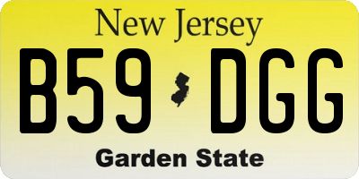 NJ license plate B59DGG