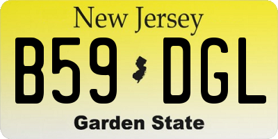 NJ license plate B59DGL