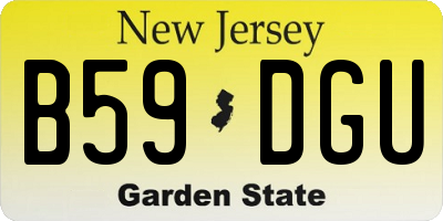 NJ license plate B59DGU
