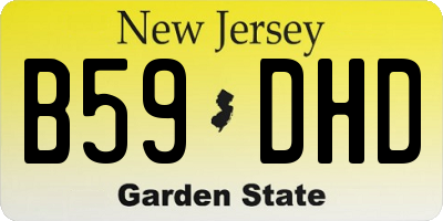 NJ license plate B59DHD