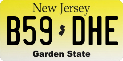 NJ license plate B59DHE