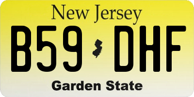 NJ license plate B59DHF