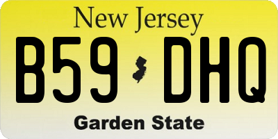 NJ license plate B59DHQ