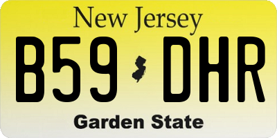 NJ license plate B59DHR
