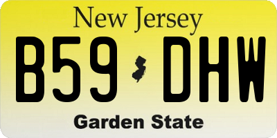 NJ license plate B59DHW