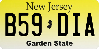 NJ license plate B59DIA