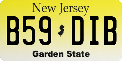 NJ license plate B59DIB