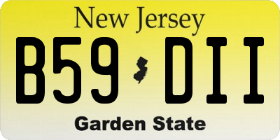 NJ license plate B59DII